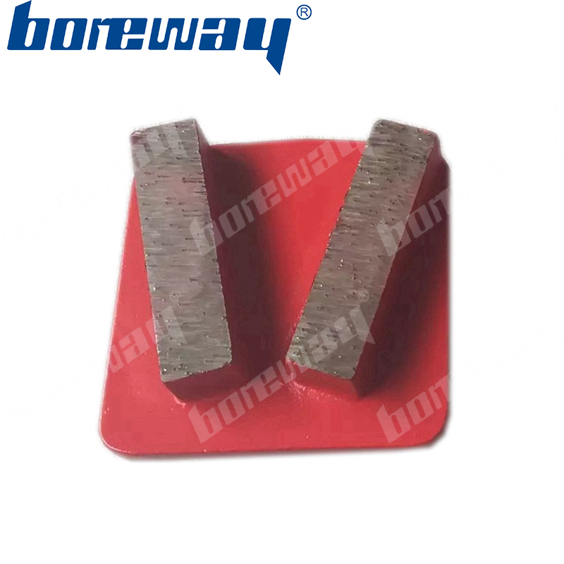 2 rectangle bar curved diamond grinding shoes wheel segments for Husqvarna grinder