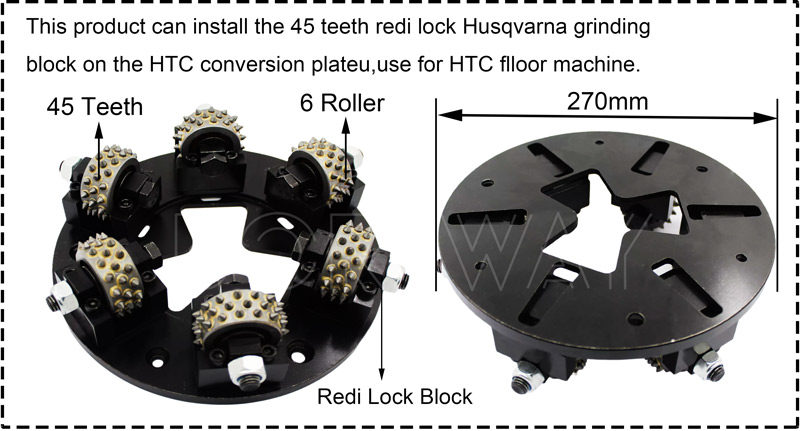 bush hammer plate for HTC grinders