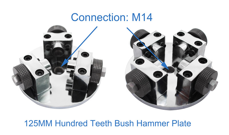 Hundred Teeth 125mm Disc Bush Hammer Plate Tools for Concrete Surface Floor Grinding Suppliers