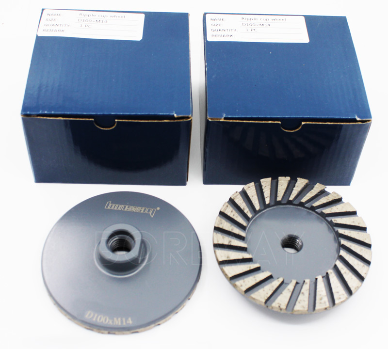 Hot Press Diamond Ripple Cup Wheel For Stone Grinding Suppliers