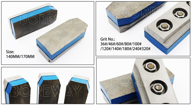 L140 & L170 Diamond Metal Bond Fickert Grinding Block For Artificial Quartz Slab Wholesales