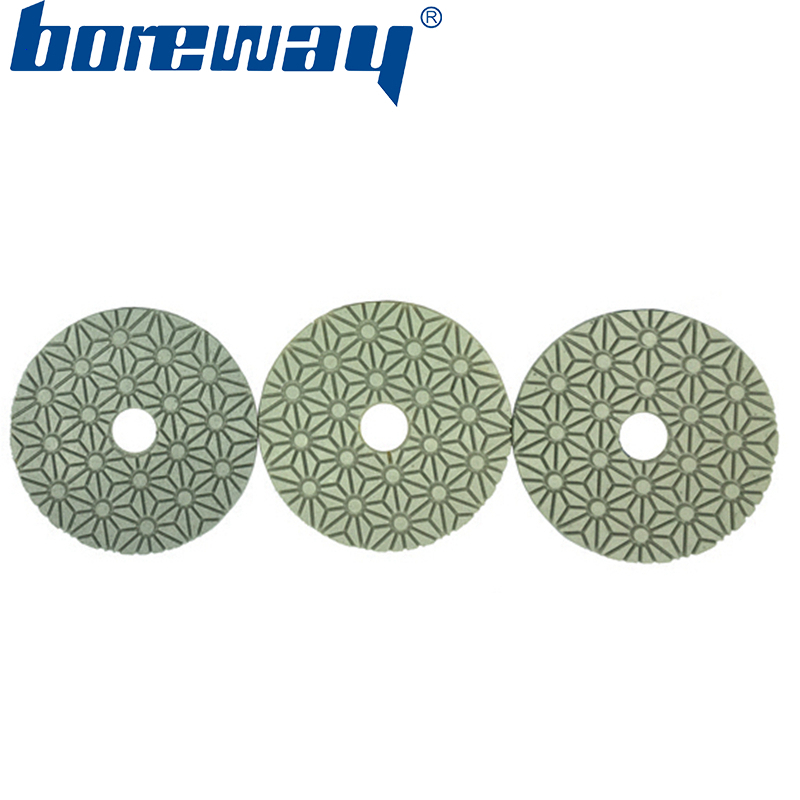 3inch 80mm 3 steps dry and wet use diamond polishing pads