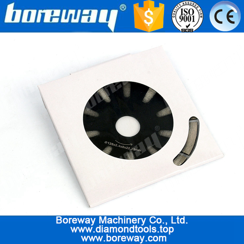 5inch T-Segmented Concave Diamond Blade For Curved Cutting Granite Stone