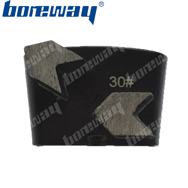 2 arrow diamond bar concrete block pads with EZ change connection for HTC grinding machines