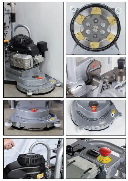 One Bar Segment And Three Half PCD Diamond Epoxy Floor Tools For Lavina Machine