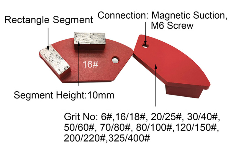 Double Rectangle Segments Grinding Arc Pad Tools For National Floor Equipment Grinder Suppliers