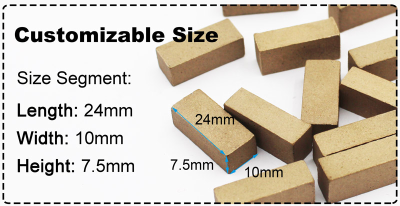 1200mm Fast Speed Diamond Saw Blade Segment For Marble Block 0555