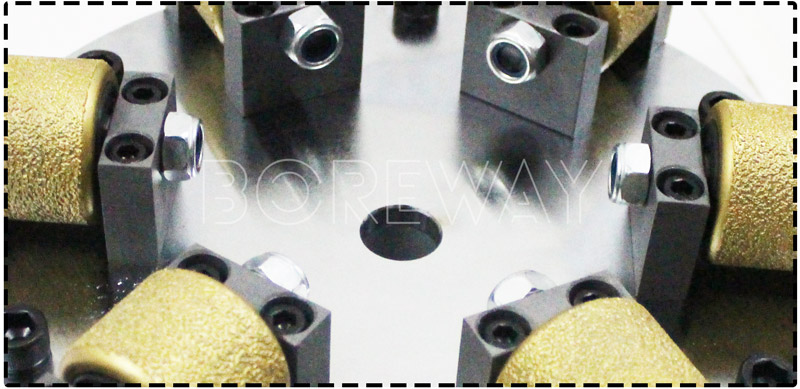 300mm Double Layer Bush Hammer Plate With 6 Grinding Roller 5