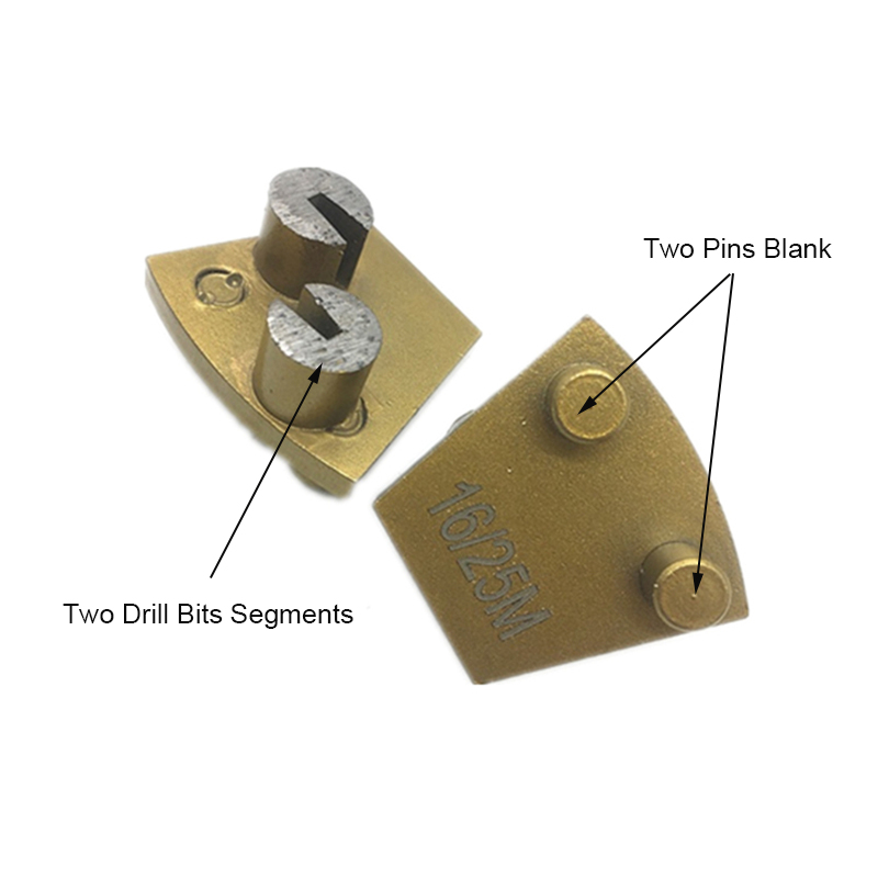 Two Segments Two Pins Grinding Pads