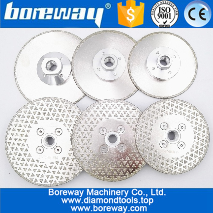 Electroplated diamond cutting and grinding disc
