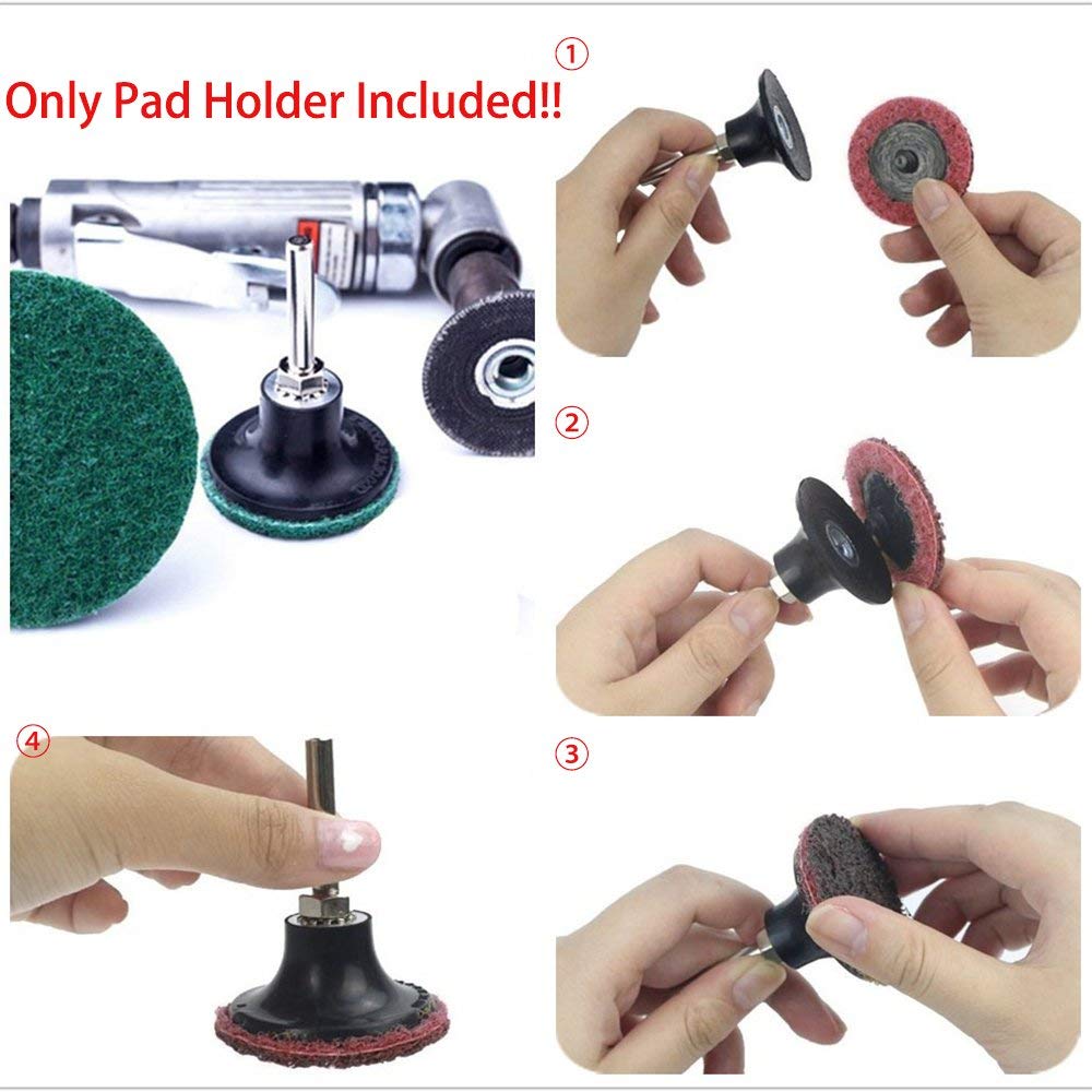 Black 2inch and 3inch Roloc Roll Lock Rotary Sanding Disc Pad Holder For Grinders Abrasive Tools