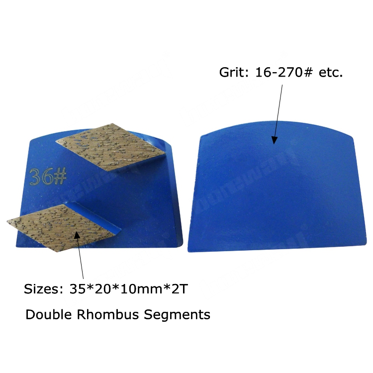 Double Rhombus Segments Grinding Shoes