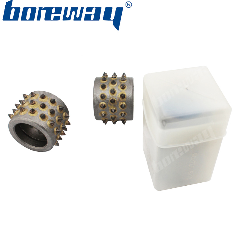 45 Teeth Bush Hammer Roller without supportFactory Price Litchi Surface Alloy Abrasive Tool