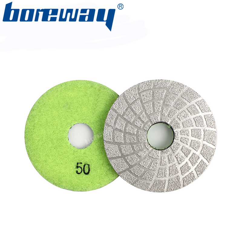 3inch Vacuum Brazed Polishing Pad Fast Polishing Grinding For Granite Marble Concrete