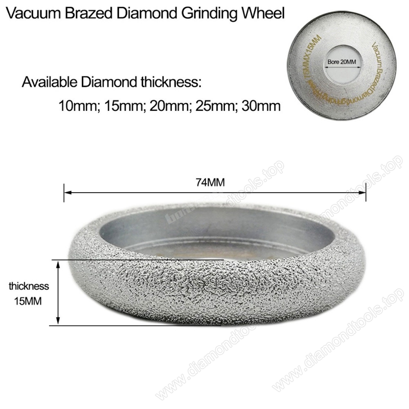 Vacuum Brazed Diamond CONVEX Wheel grinding cup wheel diamond hand profile wheel