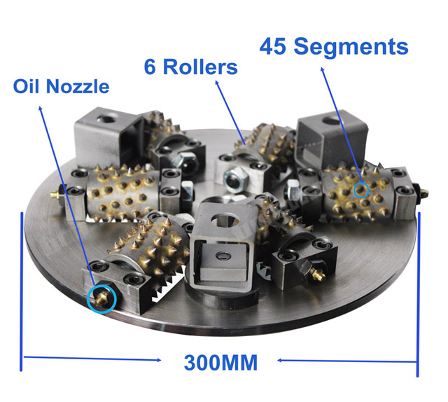 6 Roller Bush Hammer Litchi Surface Grinding Plate