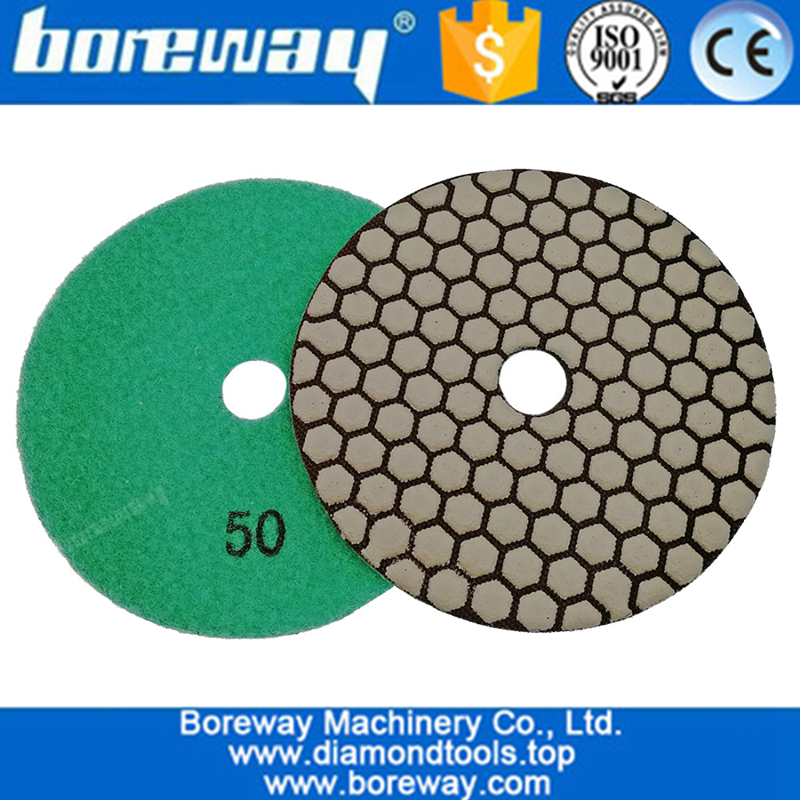 125mm Resin bond diamond flexible polishing pads 50# granite marble ceramic grinding dry sander disc 02