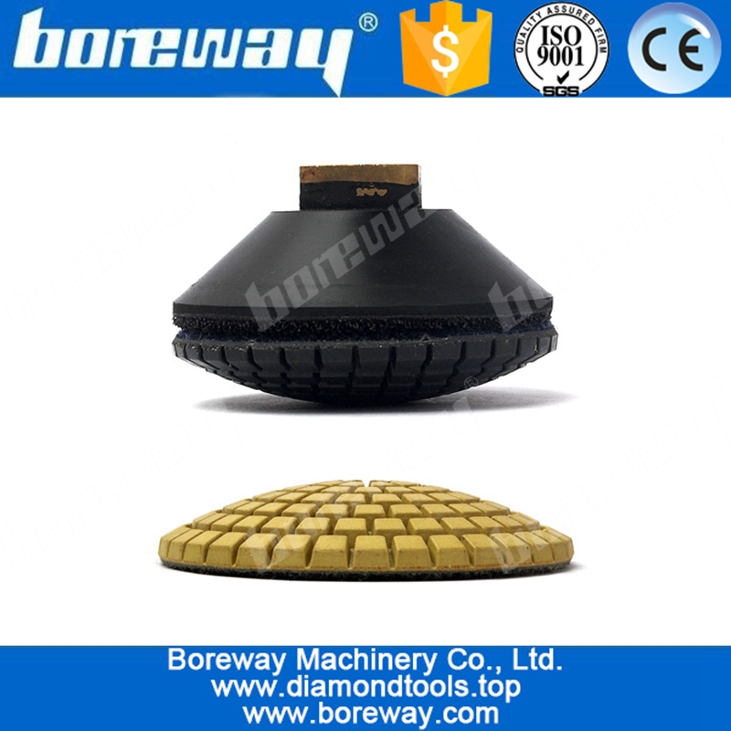 Diamond Convex Polishing Pad  Bowl Arc Type With Backer Pad Convex Disc