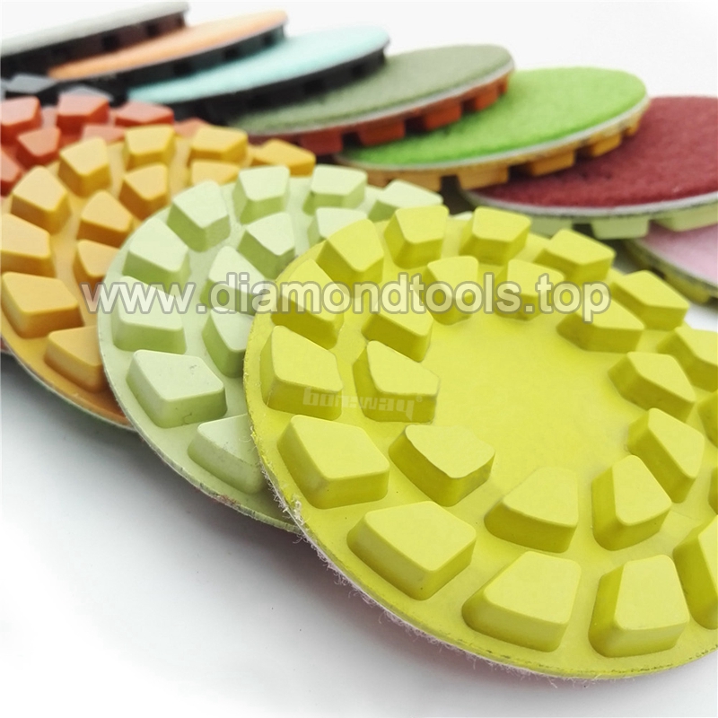 4inch 100mm Flower diamond floor polishing pads for concrete and natural stone4