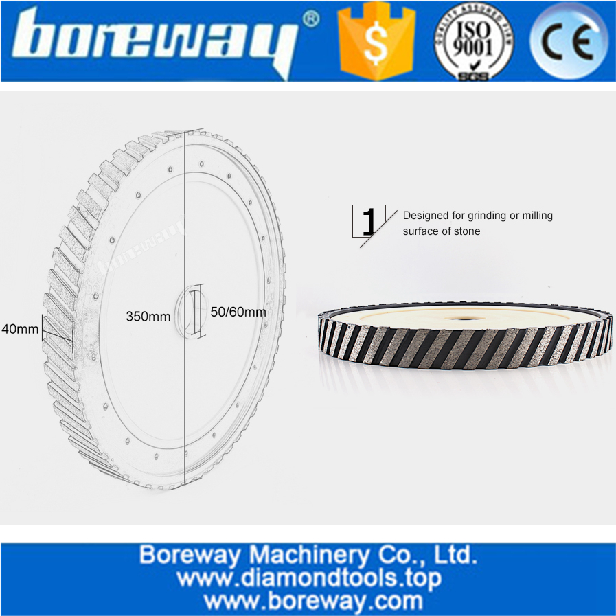 silent core diamond calibrating wheel for granite and marble stone