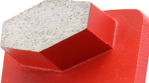 China Factory Single Hexagon Segment Diamond Grinding Pad Shoe For Concrete Floor Husqvarna