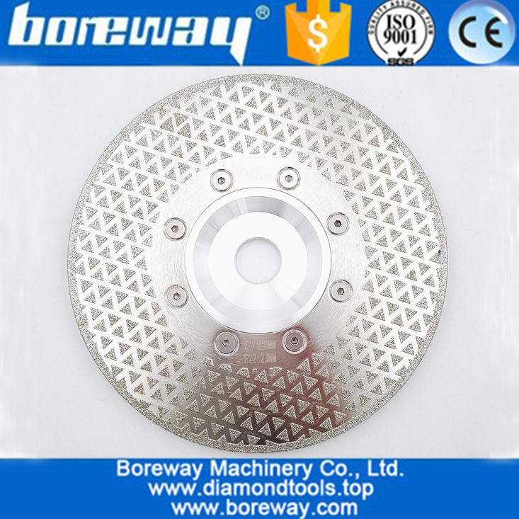 Electroplated diamond cutting and grinding disc