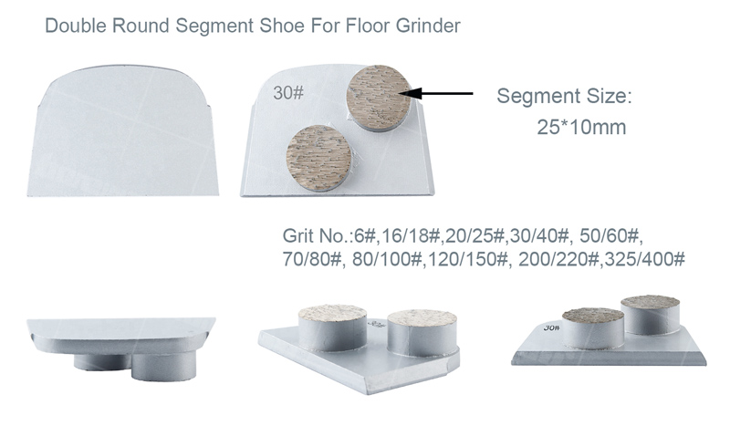 One Bar Segment And Three Half PCD Diamond Epoxy Floor Tools For Lavina Machine