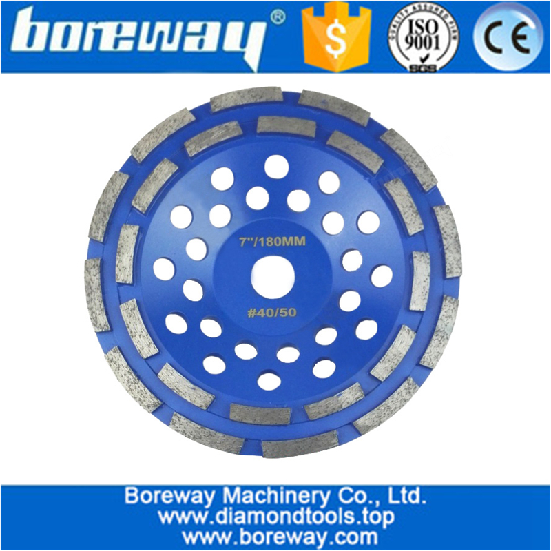 Diamond Double Row Cup Wheel for granite hard material High quality grinding disc