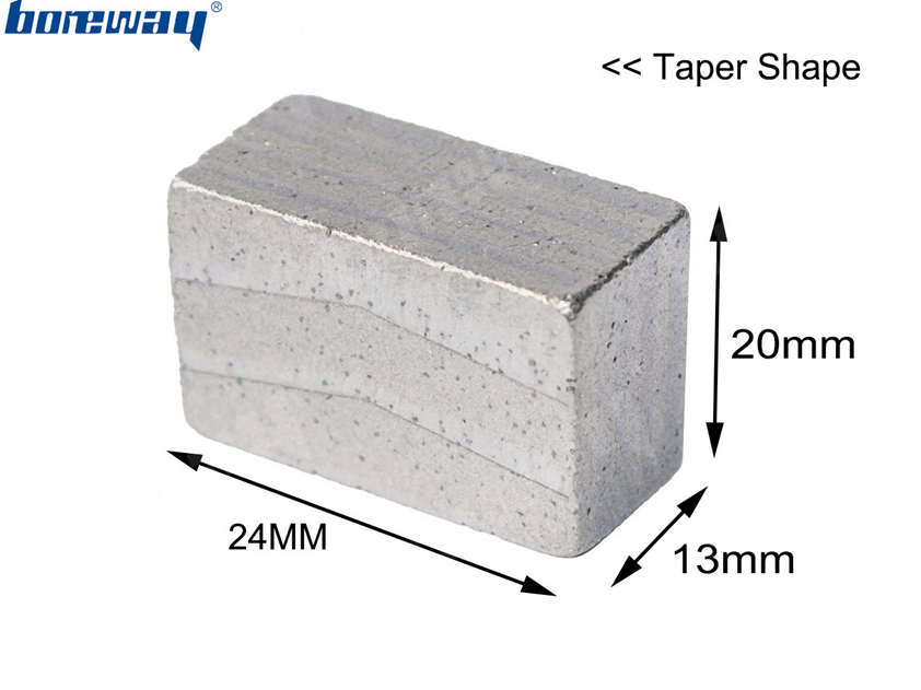 Boreway  Step Circular Diamond Saw Blade Segment For Block Of Cutting Granite Sandstone 