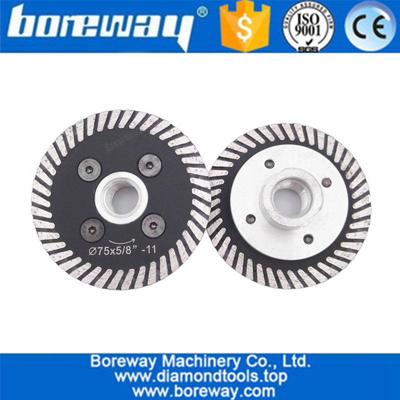 75MM Hot pressed mini turbo diamond blades with removable M14 flange