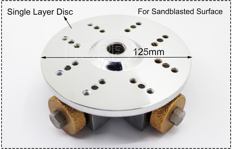 125 Vacuum Brazing Single Layer Rotary Bush Hammer Plate For Portable Machine 88