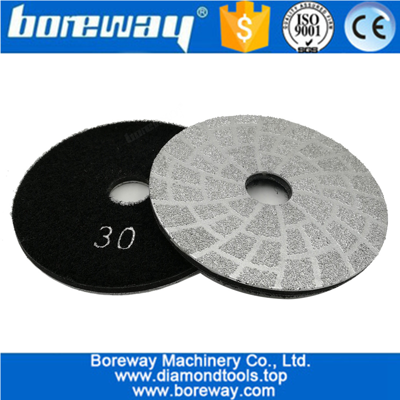 4inch 100mm Vacuum Brazed Diamond Grinding Disc Shaping Or Beveling Grinding Pad