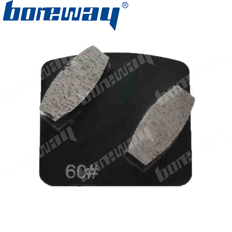 2 sixangle segment diamond grinding pads with external-plug for husqvarna grinding machines