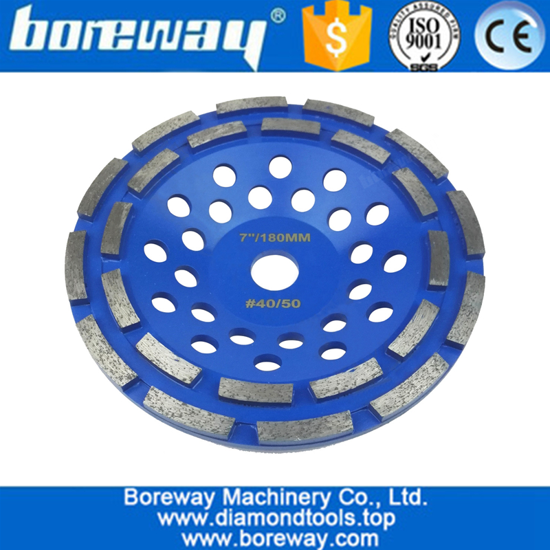 Double Row Segmented Diamond Cup wheel supply double row surface grinding wheel