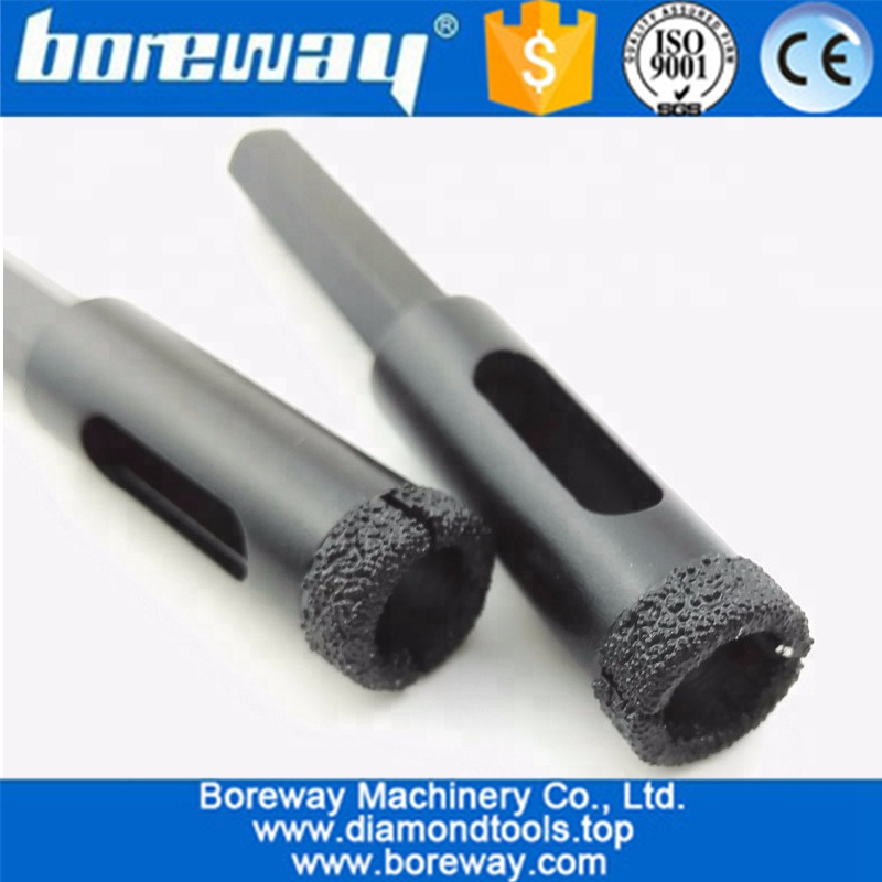 6mm-14mm Hexagon shank Vacuum Brazed wet drillling diamond core drill bits Drill Hole Saw
