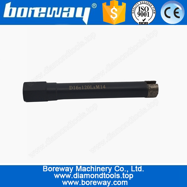 Stone Diamond Core Drill Drill Pipe For Hand-held drilling Machine D16*120L*M14