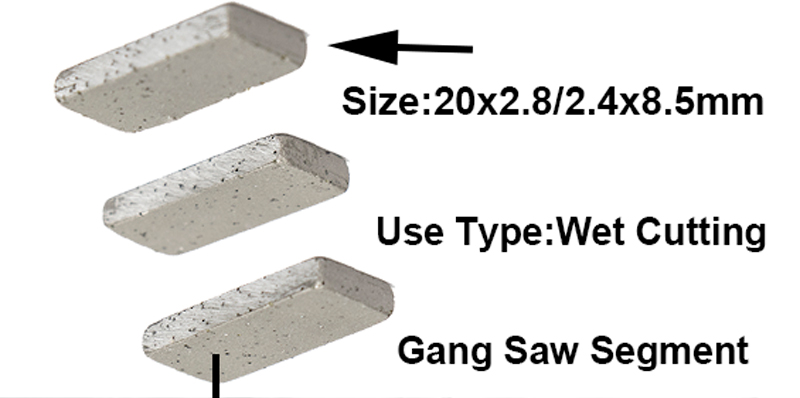 Factory Price Wet Used Diamond Gang Saw Segment  
