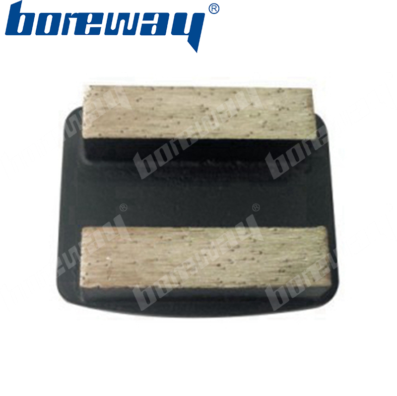 2 rectangle diamond segments grinding block with redi-lock for husqvarna floor grinding machines