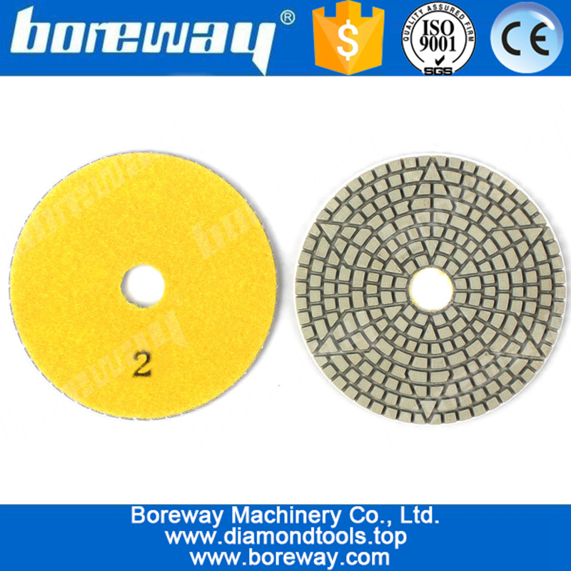 3 Step 4 Inch diamond polishing pad For  Flexible Grinding Stone Marble Granite