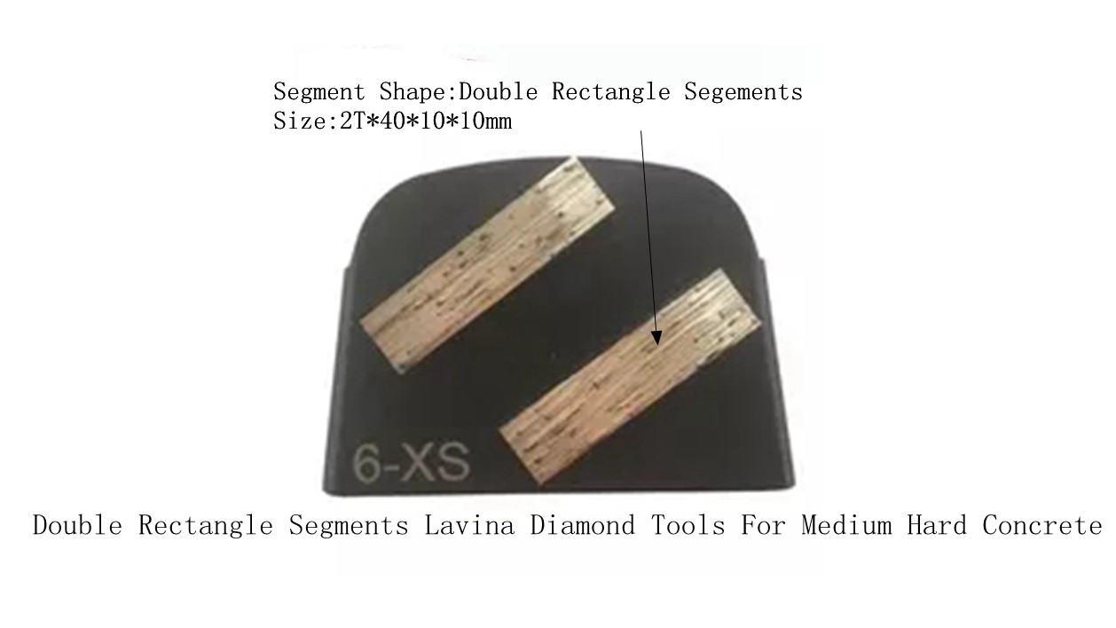 Double Rectangle Segments Lavina Diamond Tools For Medium Hard Concrete