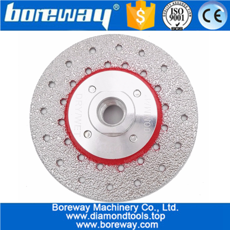 High quality Double Sided Vacuum Brazed diamond grinding cup wheel with M14 Thread