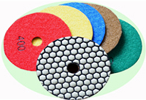 Artificial diamond dry polishing pads