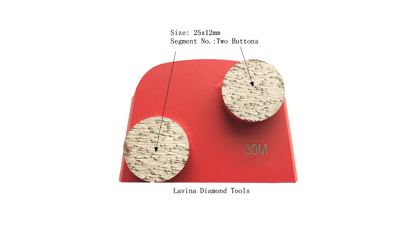 Lavina Diamond Grinding Plate With Double Buttons Size 25x12mm