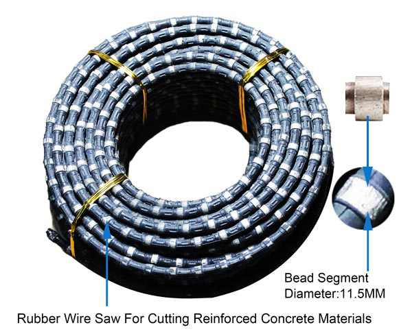 Rubber Wire Saw For Cutting Reinforced Concrete Materials565