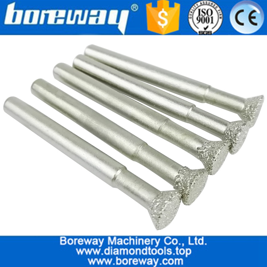 Vacuum Brazed Diamond Engraving Bits diamond grinding burrs grinding head, Diamond Carving Bits