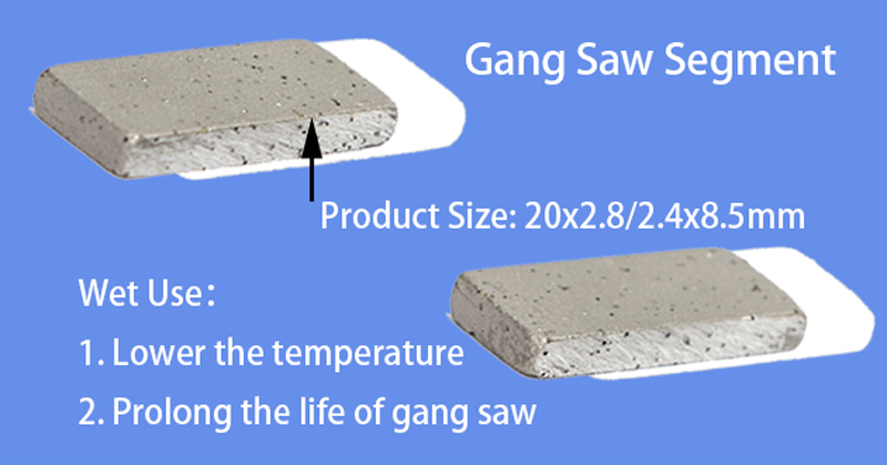 Factory Wholesale Price Diamond Gang Saw Segment For Stone Manufacturer