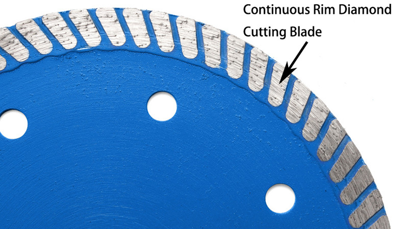 Turbo diamond saw blade with cooling holes