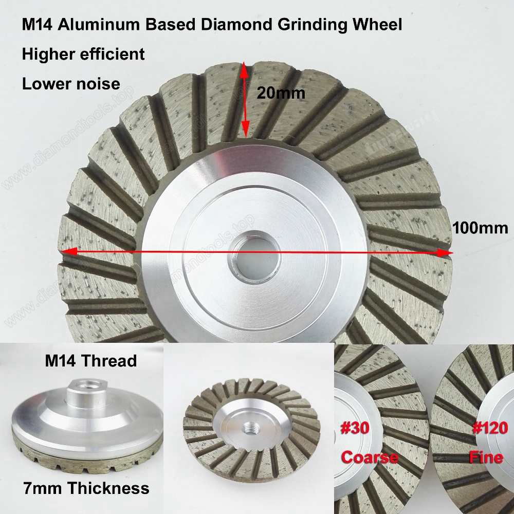 High quality flat turbo Aluminium base diamond grinding cup wheel for stone