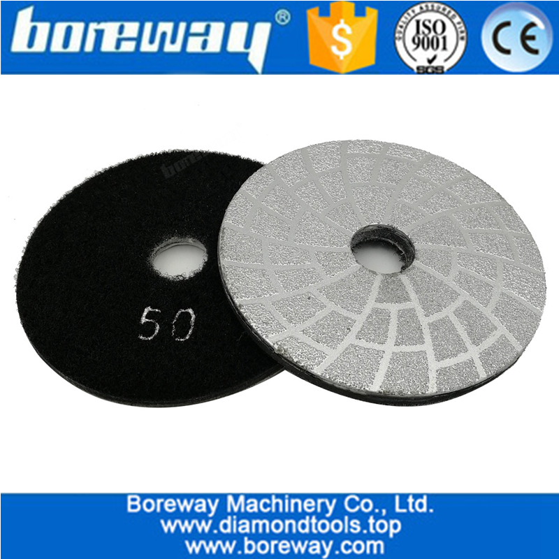 4inch 100mm Vacuum Brazed Diamond Grinding Disc Shaping Or Beveling Grinding Pad