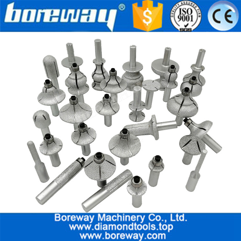 Vacuum Brazed Diamond Router Bits for Granite Marble Router Cutter with 1/2